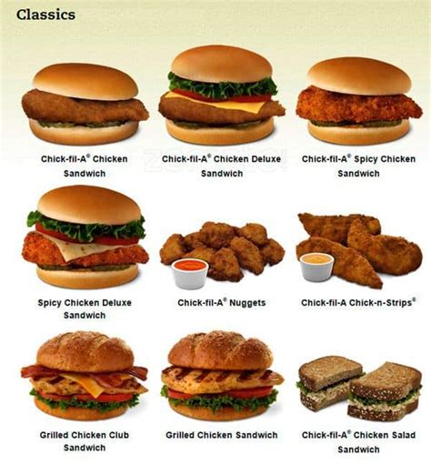 Grilled Chicken Sandwich. $6.49 390 Cal per Sandwich. Order now. Chick-fil-A Grilled Chicken Club Sandwich. $8.19 520 Cal per Sandwich. Order now. Chick-fil-A Nuggets. $4.85 250 Cal per Entree. Order now.